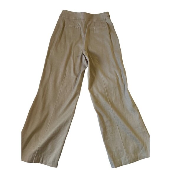 Talbots Linen Blen Pants Size 8 Tan Summer Resort Lagenlook Netural Capsle - Picture 4 of 10